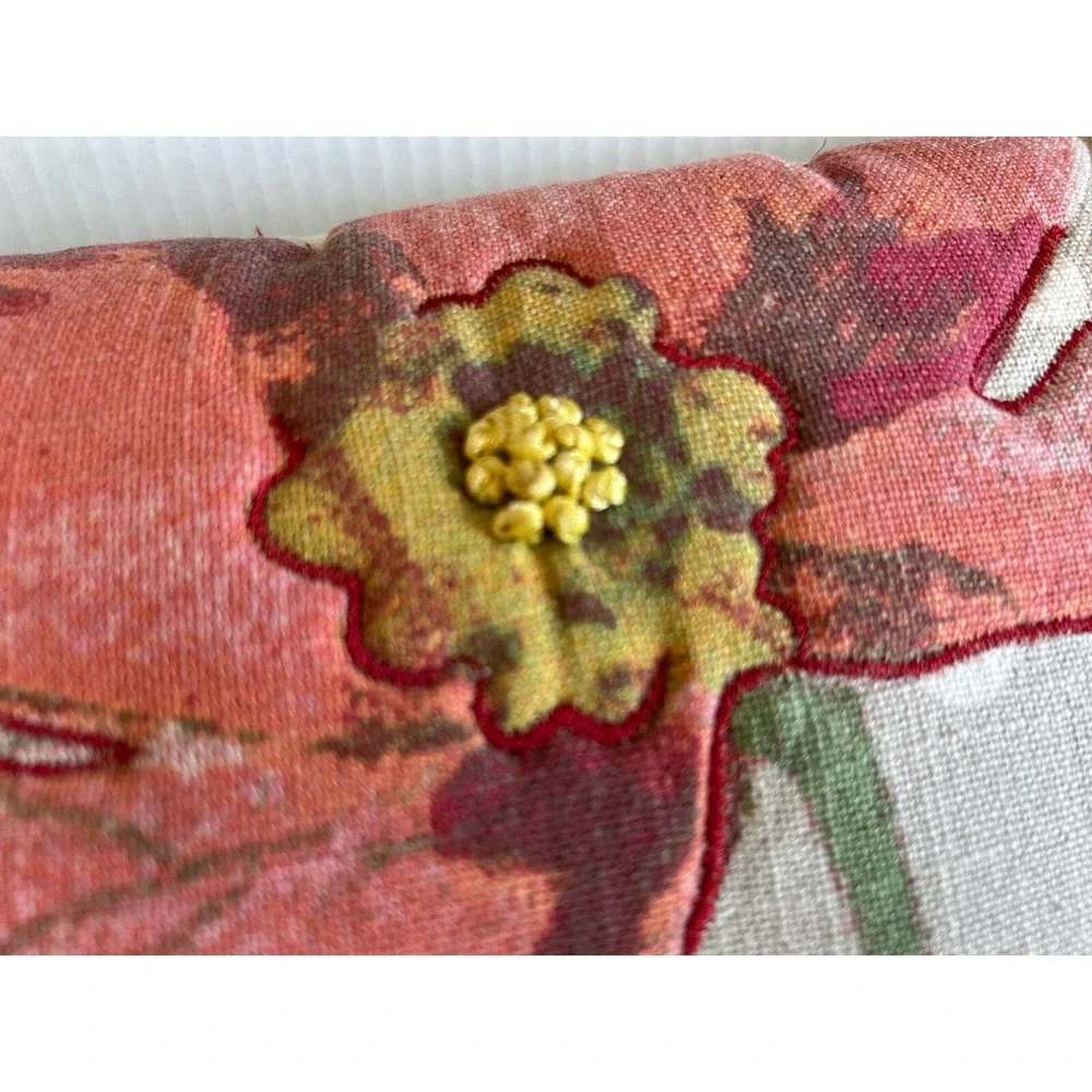 Decorative pillow floral Tapestry Beads Home Decor Appliqué Embroidered